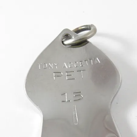 Tony Accetta Pet Spoon 15 Blizgė, Nikelis/Geltona, 14g, Plunksnos, #4108