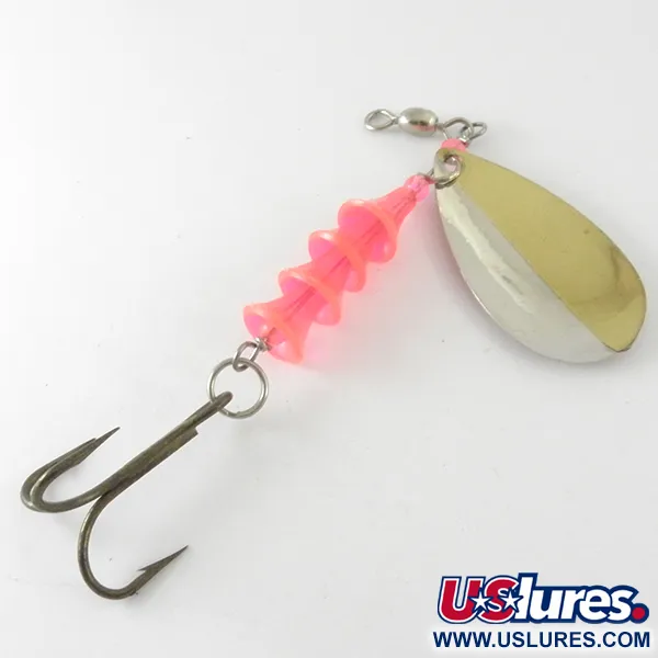 Luhr Jensen TEE Spoon Blizgė, Nikelis/Auksas/Pink UV, 11g, UV Glow, #4177