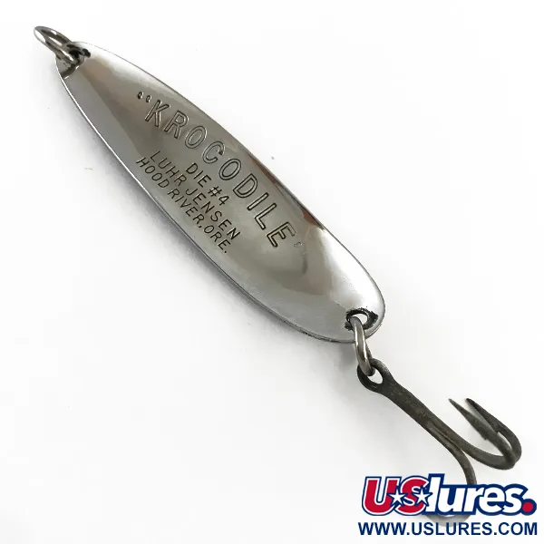 Luhr Jensen Krocodile Die #4 Blizgė, Nikelis/Raudona, 14g, Tolimas, #4240