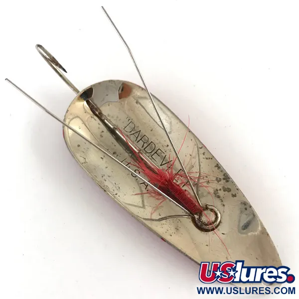 Eppinger Weedless Dardevle Dardevlet Vartiklė, Raudona/Balta/Nikelis, 21g, #4261