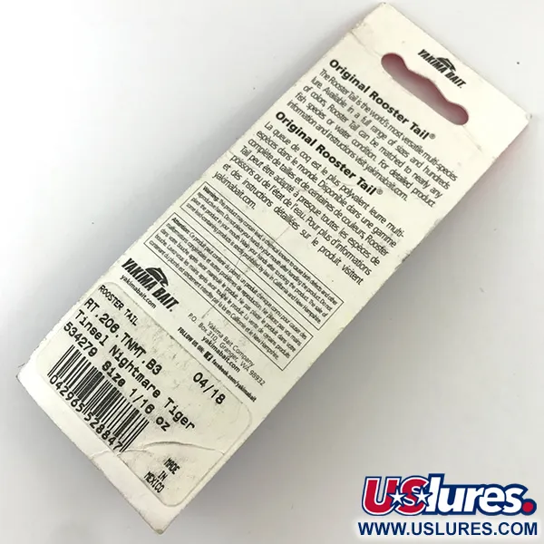 Worden’s Original Rooster Tail Sukriukė, Fire Tiger, 1/16oz, #RT.208.TNMT.B3