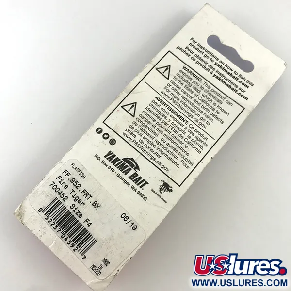 Yakima Bait FlatFish Vobleris, Fire Tiger, 4g, #4323