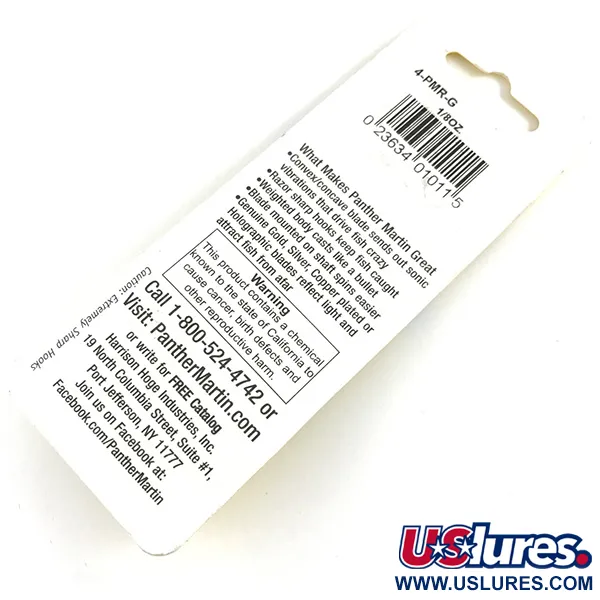 Panther Martin 4 Sukrė, Auksinė, 4g, soninė vibracija, #4-PMR-G