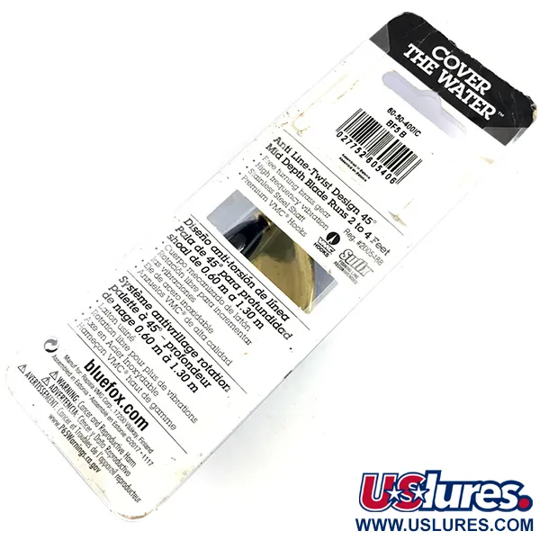 Blue Fox Super Vibrax 5 Sukriukė, Juoda, 13g, Žalvario Pavara, #4369