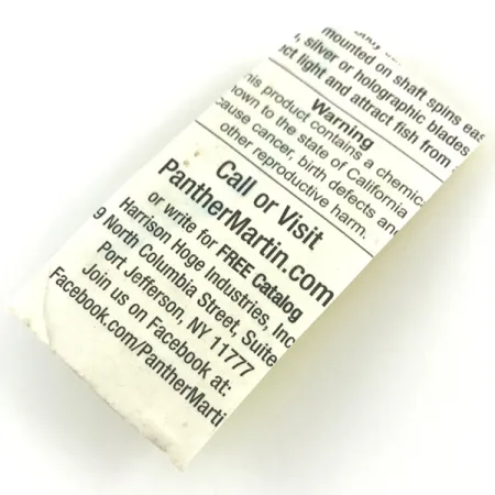 Panther Martin 1 Sukriukė, Sidabrinė, 2g, Be apkabėlės, #4371