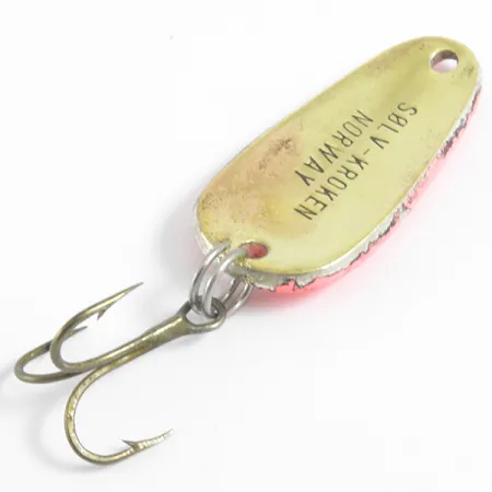 Sølvkroken Vartiklė, Raudona / Auksinė, 7g, Taškuotas raštas, #4437