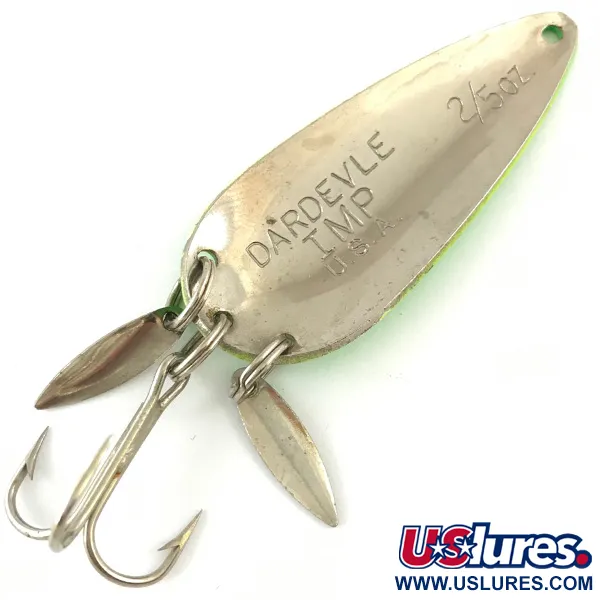 Eppinger Dardevle Imp Klicker UV Blizgė, Fluorescent Green UV, 11g, #4481