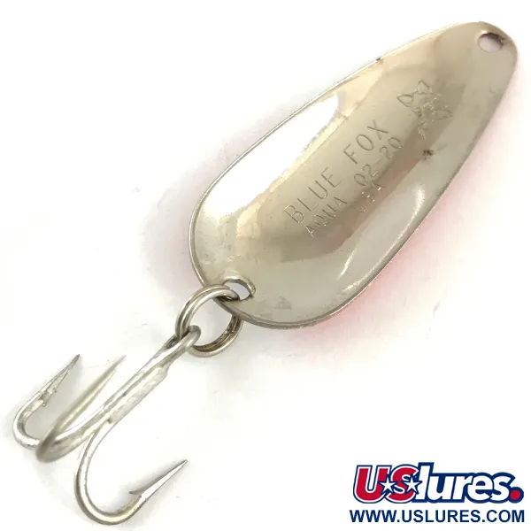 Blue Fox Aqua Spoon Blinkė, Raudona / Balta / Nikelis, 7g, Vintage, #4487