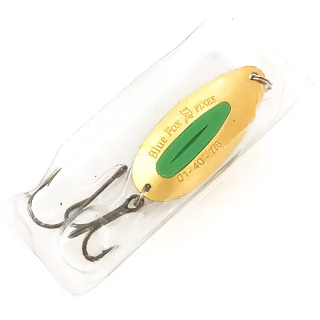 Blue Fox Pixee Blizgė, Žalia / Auksinė, 21g, 24k Auksavimas, #4554