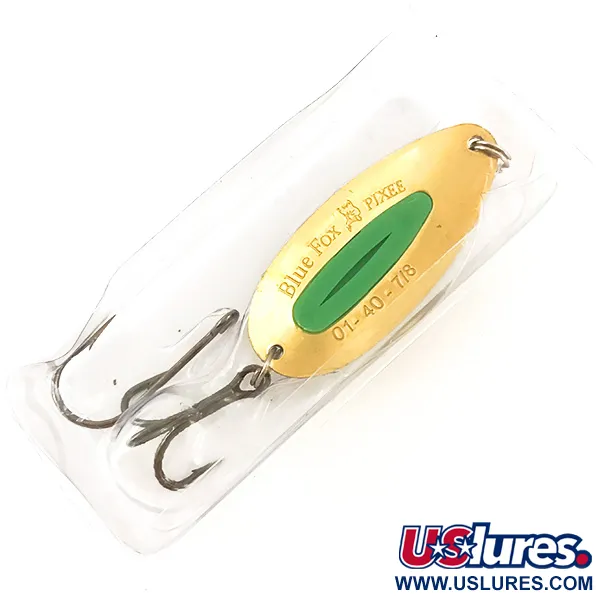 Blue Fox Pixee Blizgė, Žalia / Auksinė, 21g, 24k Auksavimas, #4554