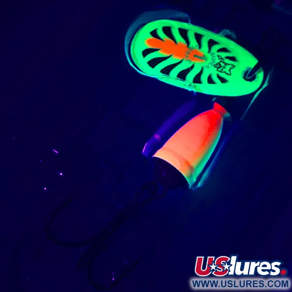 Blue Fox Super Vibrax 1 UV Sukrė, Fire Tiger UV Glow, 4g, #4579