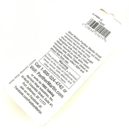 Panther Martin 4 Sukrė, Auksinė, 4g, auksuotas lapelis, #4583