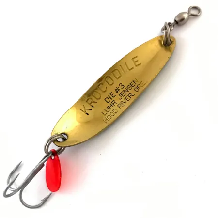 Luhr Jensen Krocodile Die #3 Blizgė, Frog / Žalvaris, 10g, #4615