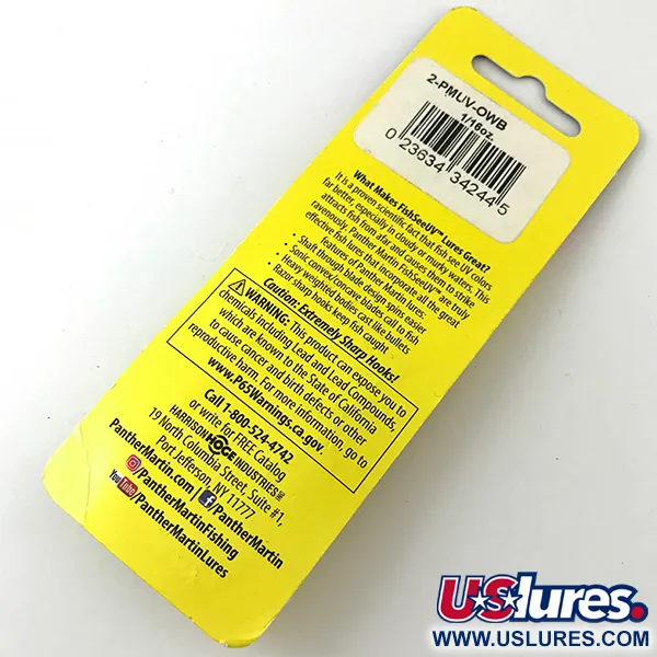 Panther Martin 2 UV Blizgė, Vaivorykštinis upėtakis, 1.75g, UV, #2-PMUV-OWB