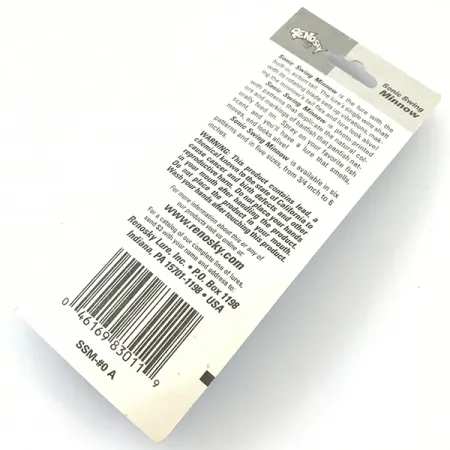 Renosky Sonic Swing Minnow 0 Masalas, Sidabrinis, 2g, Tail-Flex, #4639