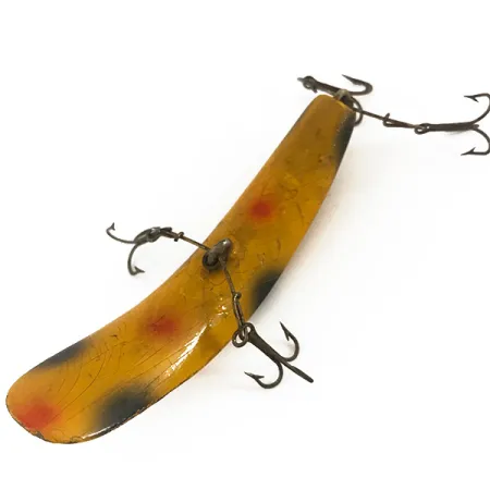 Helin Flatfish Masalas, Geltona / Juoda, 9g, Medinis korpusas, #4686