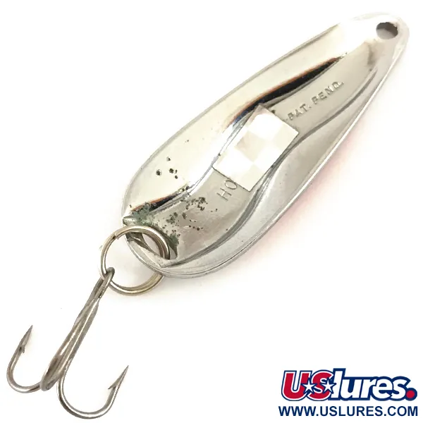 Luhr Jensen Hot Shot W vartiklė, Nikelis/Raudona/Balta, 9g, Vintage, #4703