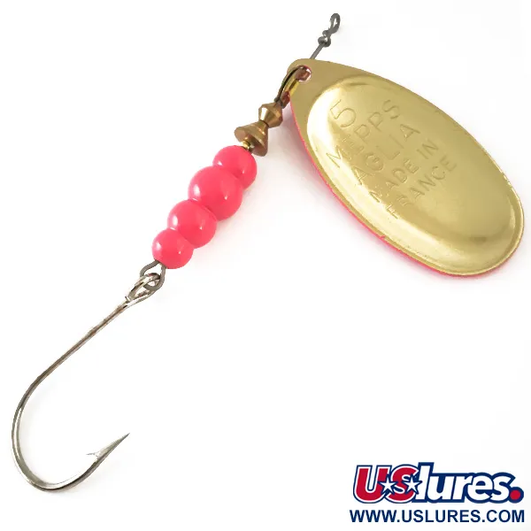 Mepps Aglia 5 Hot Pink UV Sukrė, Rožinė/Žalvaris, 14g, UV, #4752