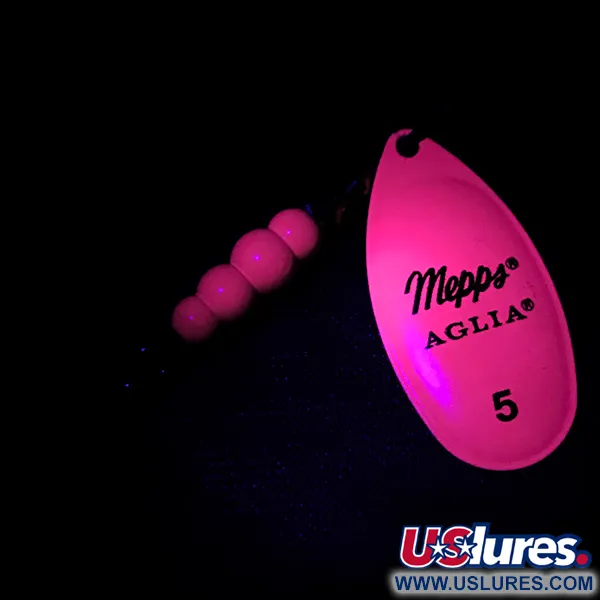 Mepps Aglia 5 Hot Pink UV Sukrė, Rožinė/Žalvaris, 14g, UV, #4752