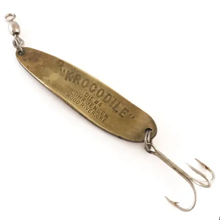 Luhr Jensen Krocodile Die #4 Blizgė, Žalvaris / Raudona, 17g, #4770