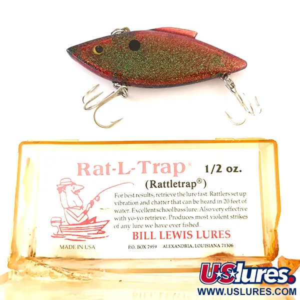 Bill Lewis Rat-L-Trap VIB, Red Green Glitter, 14g, Garsus, #4793
