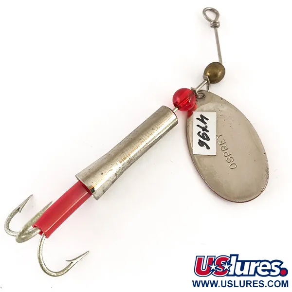 Dardevle Osprey Notangle Spinner, Raudona/Balta/Nikelis, 9g, #4796