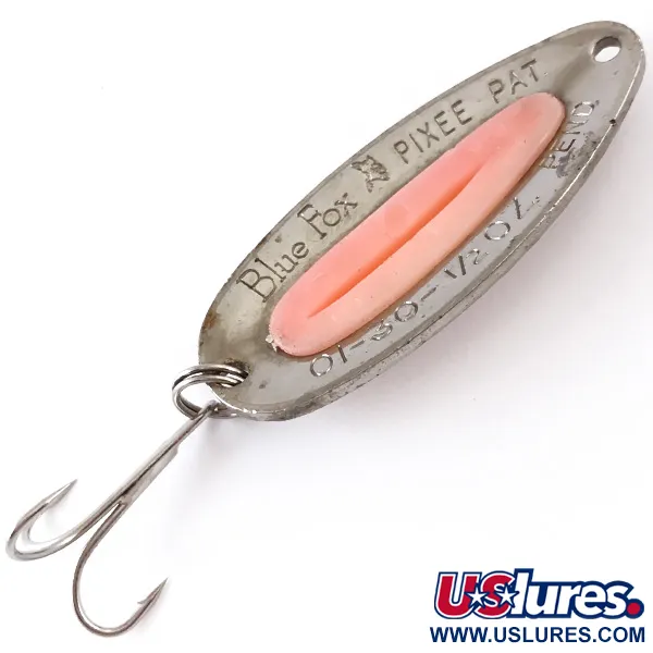 Blue Fox Pixee Blizgė, Kaltas nikelis/Rožinė, 14g, Ikrai, #4840