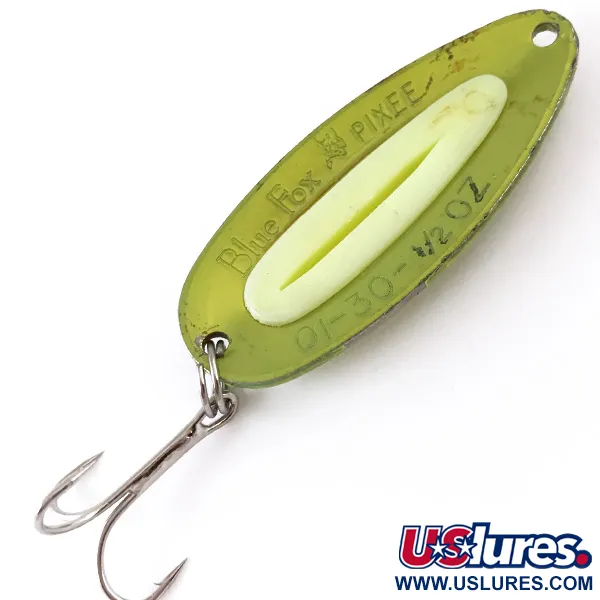 Blue Fox Pixee UV Blizgė, Green Gold/Yellow, 14g, UV Glow, #4842