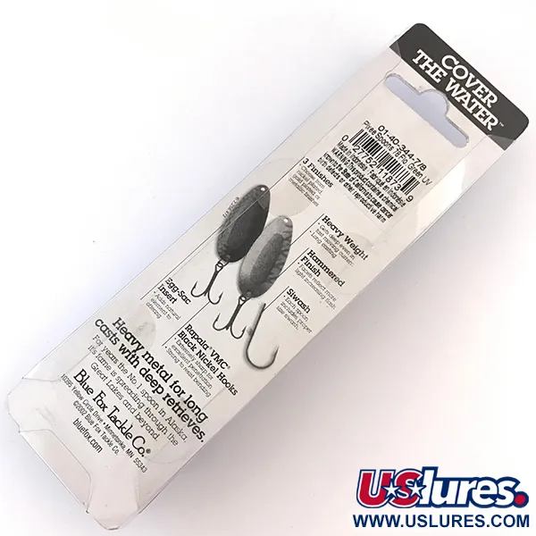 Blue Fox Pixee UV Blizgė, Kaltas Nikelis/Žalia, 24g, UV Bright, #4954