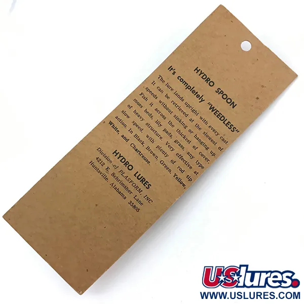 Hydro Lures Weedless Hydro Spoon Vartiklė nuo žolių, Juoda/Žalia/Geltona, 14g, #5489