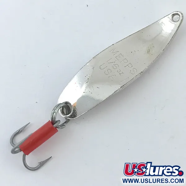 Mepps Syclops 00 Blizgė, Sidabras / Raudona, 4.5g, S forma, #5038