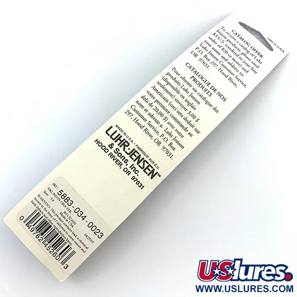 Luhr Jensen Deep Stinger Blizgė, Sidabrinė / Žalia, 21g, #5052