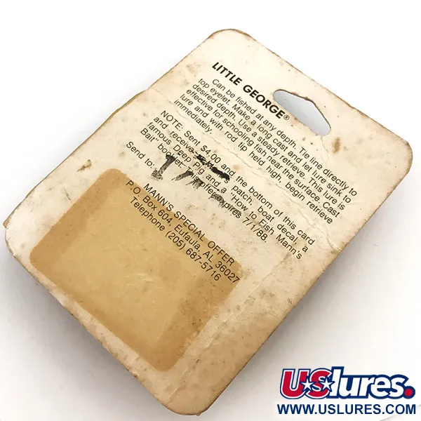 Mann's Bait Little George Tail-spinner, Balta/Nikelis, 12g, #5115