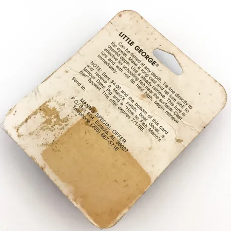 Mann's Bait Little George Tail Spinner, Balta/Nikelis, 17g, #5116