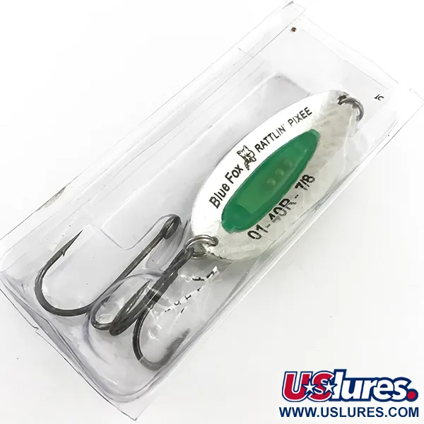 Blue Fox Rattlin Pixee Blizgė, Rainbow Gold/Žalia, 24g, Barškutis, #5130