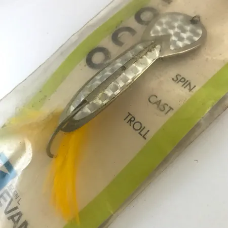 Glen Evans Weedless Loco Blinkė, Nikelis/Holograma/Geltona, 19g, #5200