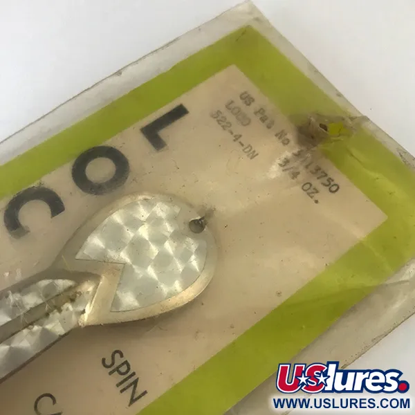 Glen Evans Weedless Loco Blinkė, Nikelis/Holograma/Geltona, 19g, #5200