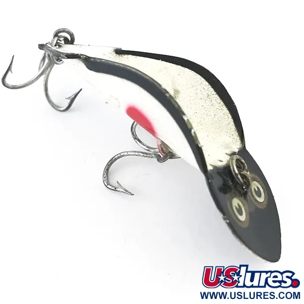 Buck Perry Spoonplug Blizgė, Juoda/Balta/Raudona, 7g, Vintage, #5298