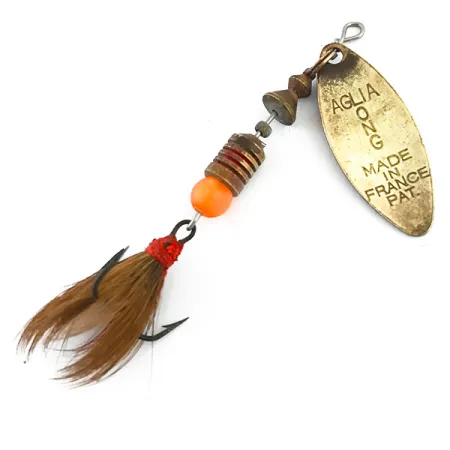 Mepps Aglia Long 1 Dressed Sukre, Žalvaris/Raudona, 4.5g, Voverė, #5377