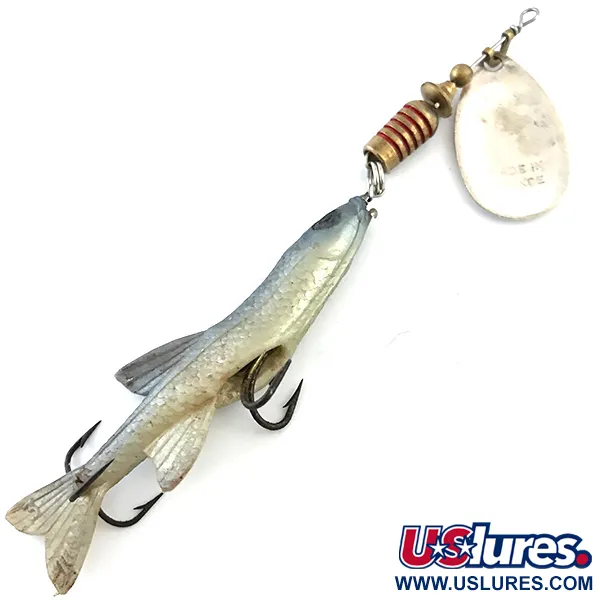 Mepps Aglia 3 Mino Sukrė, Sidabrinė/Balta/Juoda, 10g, Guminukas, #5381