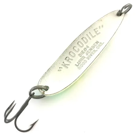 Luhr Jensen Krocodile Die #4 Blizgė, White Pearl/Green, 19g, #5417
