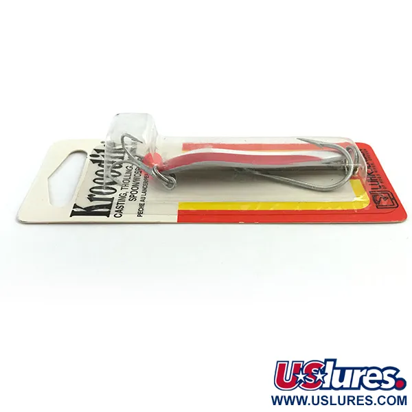 Blizgė Luhr Jensen Krocodile Die #4, Raudona/Balta, 14g, Kablys, #5453