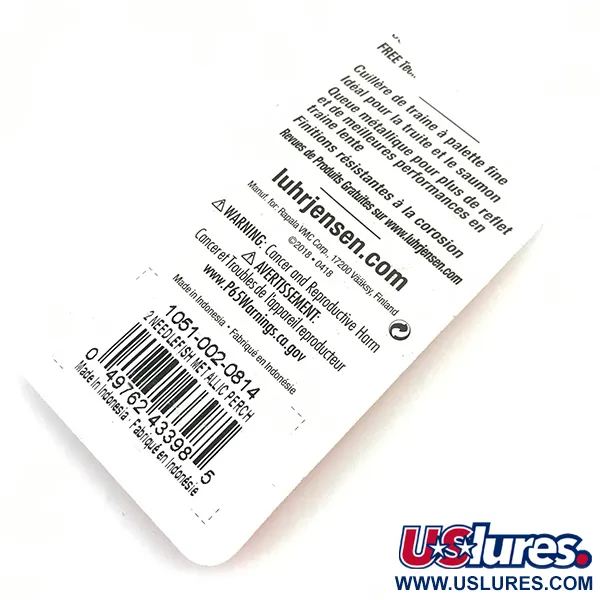 Luhr Jensen Needlefish 2, 3/32 oz (3 g), Fire Tiger, blizgė velčiavimui #5497