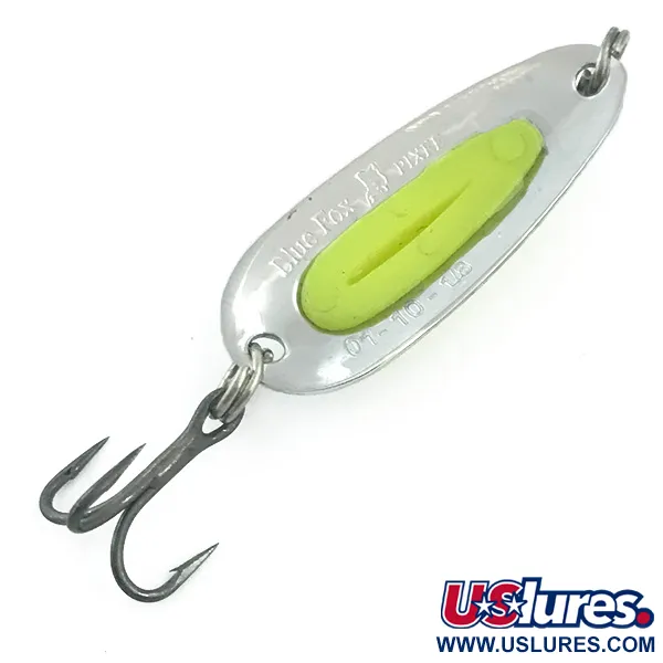 Blue Fox Pixee UV Blizgė, Nikelis/Geltona, 4.5g, UV-Glow, #5576