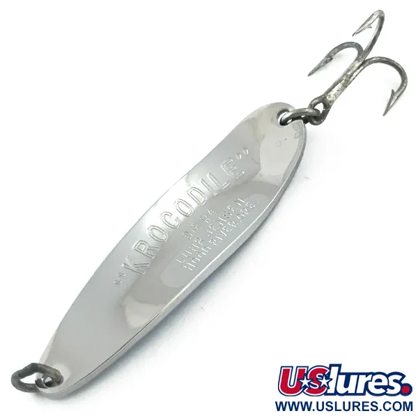 Luhr Jensen Krocodile Die #4 Vartiklė, Nikelis / Mėlyna, 19g, #5599