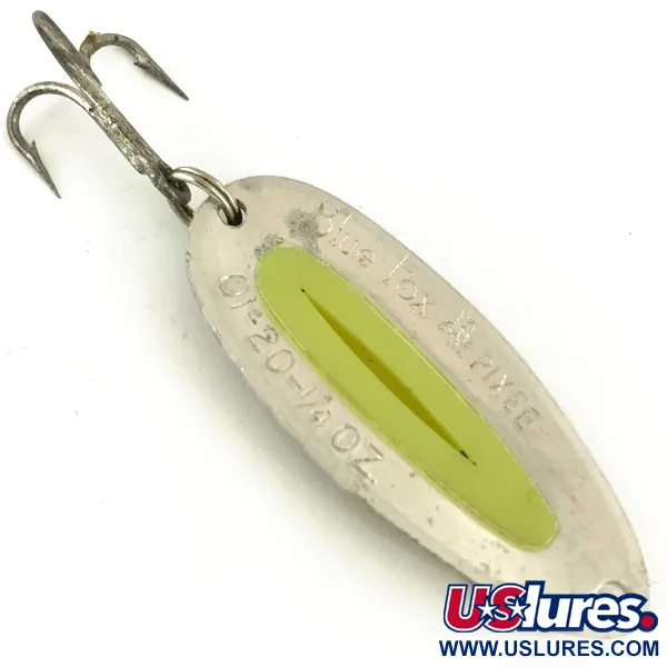 Blue Fox Pixee UV Vartiklė, Kaltas Nikelis, 7g, Geltonas Ikras, #5651