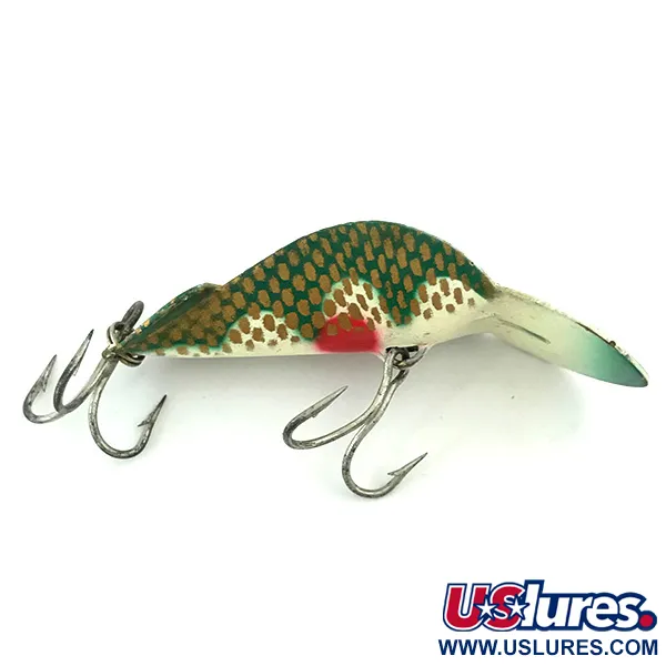 Buck Perry Spoonplug Masalas, Žalia/Balta/Auksinė/Raudona, 7g, Gylis, #5670