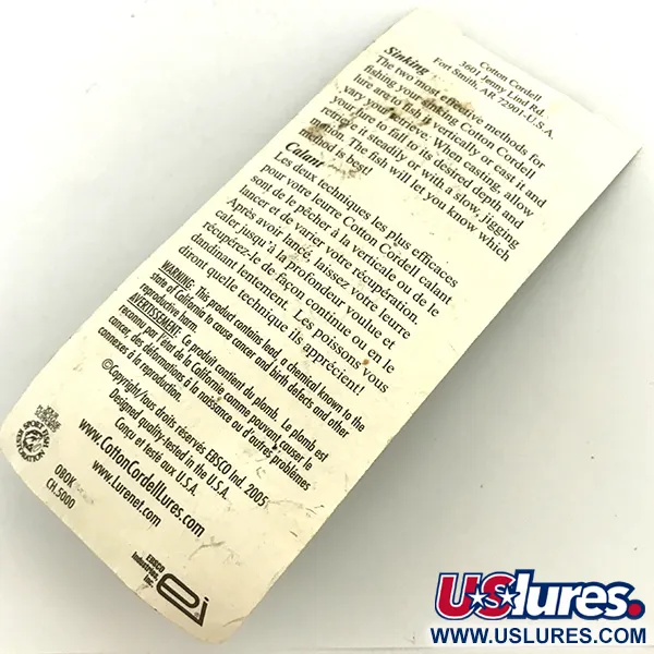 Cotton Cordell CC Spoon Jig, Kaltas nikelis, 24g, vartiklė, #5691