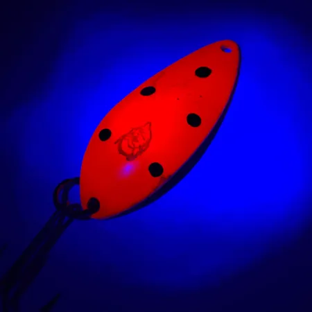 Eppinger Dardevle Devle Dog 7700 Blizgė, Raudona/Nikelis, 14g, UV, #5783