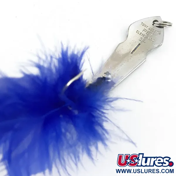 Tony Accetta Pet Spoon 14 Vartiklė nuo žolių, Nikelis/Mėlyna, 7g, #5857